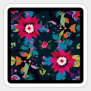 Colorful Flower Pattern V1 Sticker